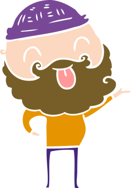 Bir insan tarafından çizilmiş sakallı bir adam.