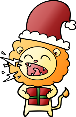 Bir insan tarafından çizilmiş, kükreyen bir aslan.