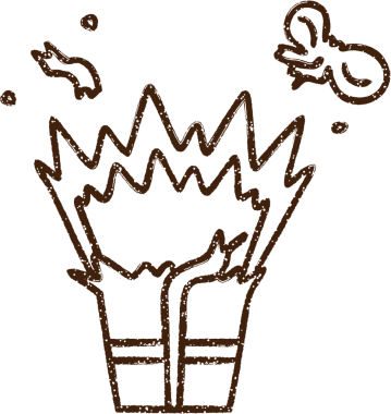 Bir insan tarafından çizilen patlayan Kömür Çizimi