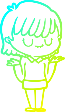 Bir insan tarafından çizilmiş bir karikatür kadın çizimi.