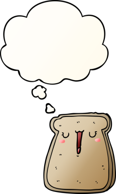 Düşünce baloncuklu çizgi film tostu bir insan tarafından çizilmiş.