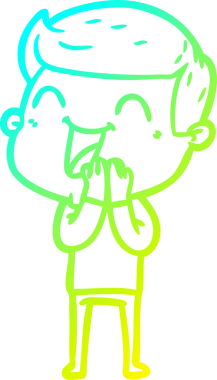 Bir insan tarafından çizilmiş bir çizgi film karakterinin soğuk çizgi çizimi.