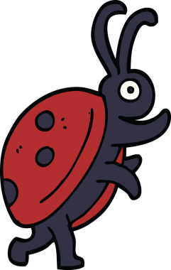 Bir insan tarafından çizilmiş karalama böceği.