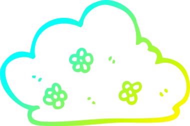 Bir insan tarafından çizilmiş bir karikatür çitinin soğuk gradyan çizimi