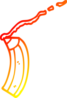 Bir insan tarafından çizilmiş karikatür renkli bir kalemin sıcak çizgi çizimi