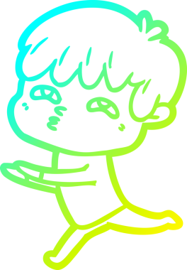 Bir insan tarafından çizilmiş soğuk gradyan çizgi çizimi.