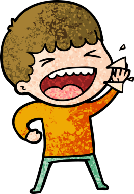 Bir insan tarafından çizilmiş gülen adam.