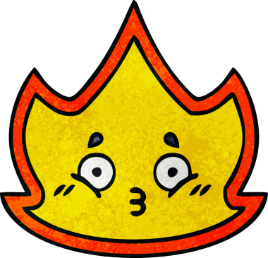 Bir insan tarafından çizilmiş bir ateşin retro grunge dokusu.