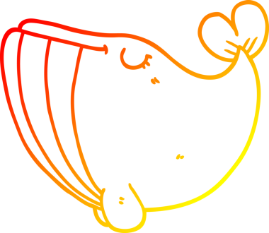 Bir insan tarafından çizilmiş karikatür balinası çizimi