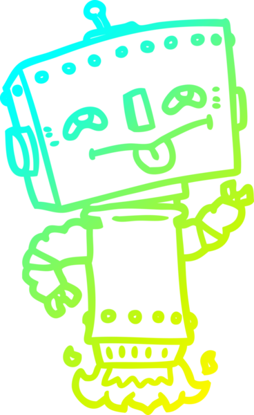 Bir insan tarafından çizilmiş soğuk gradyan robot çizimi