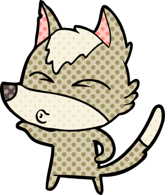 Bir insan tarafından çizilmiş kurt surat ifadesi.