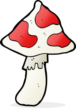 Bir insan tarafından çizilmiş mantar taburesi.