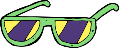 Bir insan tarafından çizilmiş X ışını gözlüğü.