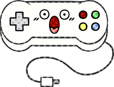 bir insan tarafından çizilmiş bir oyun denetleyicisinin çizgi roman tarzı