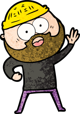 Bir insan tarafından çizilmiş sakallı bir adam.