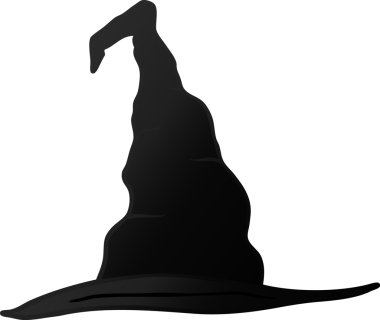 Bir insan tarafından çizilmiş karalama cadı şapkası.