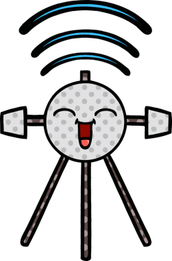 Bir insan tarafından çizilmiş bir uydunun çizgi roman tarzı