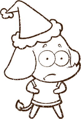 Bir insan tarafından çizilmiş Noel Fili Kömürü