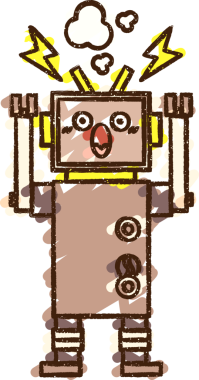 Bir insan tarafından çizilen robot tebeşiri.