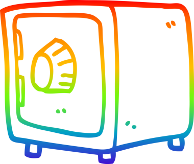 gökkuşağı gradyan çizgisi çizimi bir insan tarafından çizilmiş bir kasa