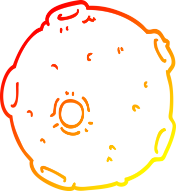 Bir insan tarafından çizilmiş bir çizgi ayın sıcak gradyan çizgisi