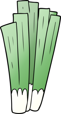 Bir insan tarafından çizilmiş pırasalar.