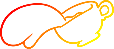 Bir insan tarafından çizilmiş bir fincan kahvenin sıcak gradyan çizimi