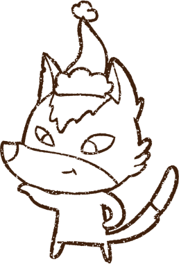 Bir insan tarafından çizilmiş Noel Köpeği Kömürü