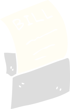 Bir insan tarafından çizilmiş karalama borç faturası.