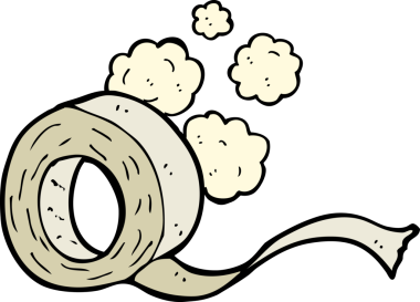 Bir insan tarafından çizilmiş çizgi film kaseti.