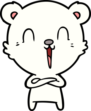 Bir insan tarafından çizilmiş kutup ayısı karikatürü