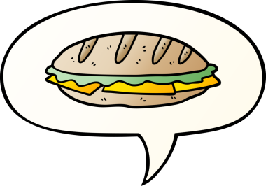 bir insan tarafından çizilmiş, konuşma baloncuklu çizgi film satranç sandviçi.