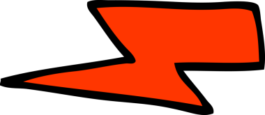 Bir insan tarafından çizilmiş karalama yıldırımları.