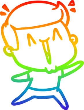 Bir insan tarafından çizilmiş mutlu bir adamın çizgi çizimi.