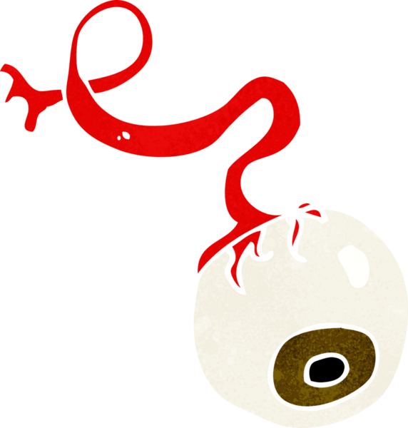 Bir insan tarafından çizilmiş iğrenç bir göz.