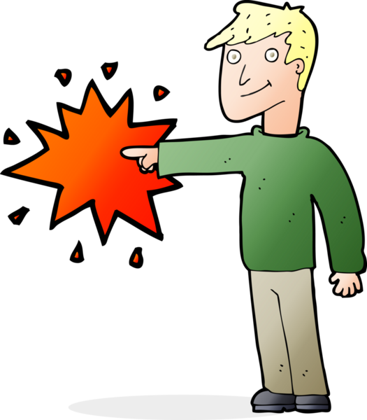 Bir insan tarafından çizilmiş çizgi filmdeki adam.