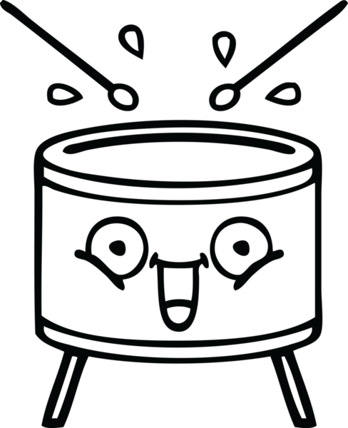 Bir insan tarafından çizilmiş davul çizimi