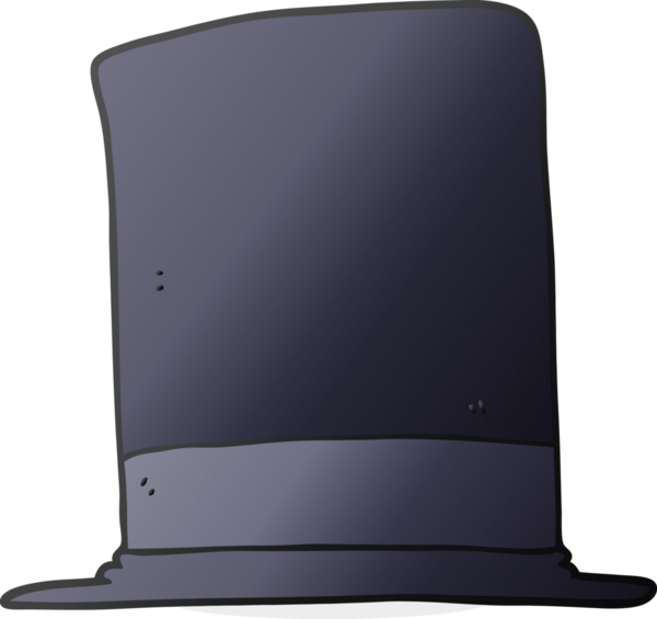 Bir insan tarafından çizilmiş serbest çizim silindir şapka.