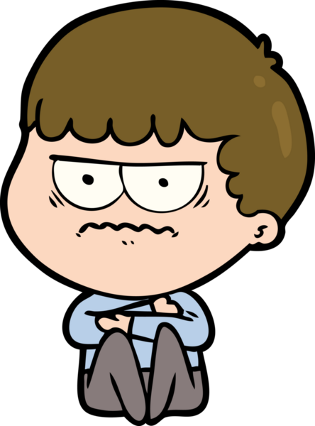 Bir insan tarafından çizilmiş rahatsız bir adam.