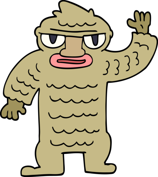 bir insan tarafından çizilmiş büyük yeti karalaması