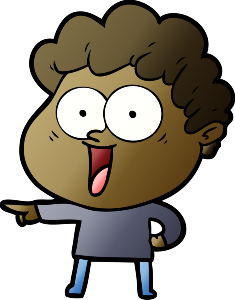 Bir insan tarafından çizilmiş mutlu bir adam.