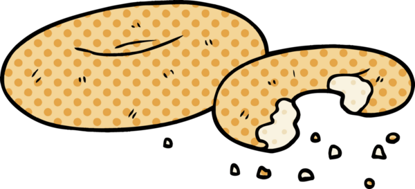 Bir insan tarafından çizilmiş bir simit.