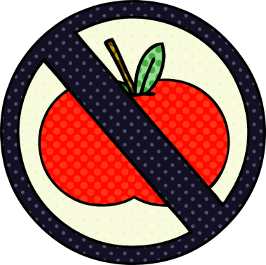 Bir insan tarafından çizilen işaretlere izin verilen yiyeceksiz bir çizgi roman tarzı.