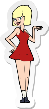 Bir insan tarafından çizilmiş güzel bir karikatür çıkartması.