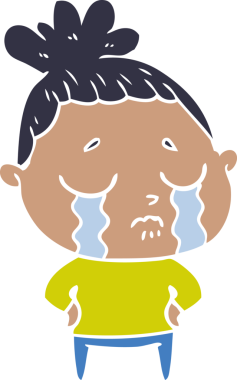 Bir insan tarafından çizilmiş düz renkli karikatür.