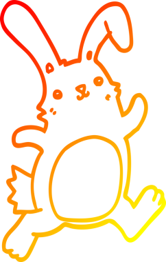 Bir insan tarafından çizilen çizgi film tavşanı çizimi