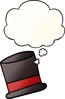 Düşünce baloncuklu çizgi film şapkası bir insan tarafından çizilmiş.