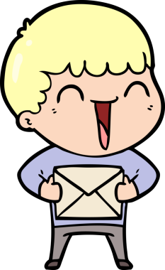 Bir insan tarafından çizilmiş mutlu bir adam.