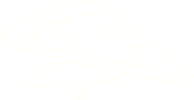 Bir insan tarafından çizilmiş pizza tebeşiri.