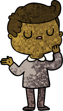 Bir insan tarafından çizilen karikatürist.